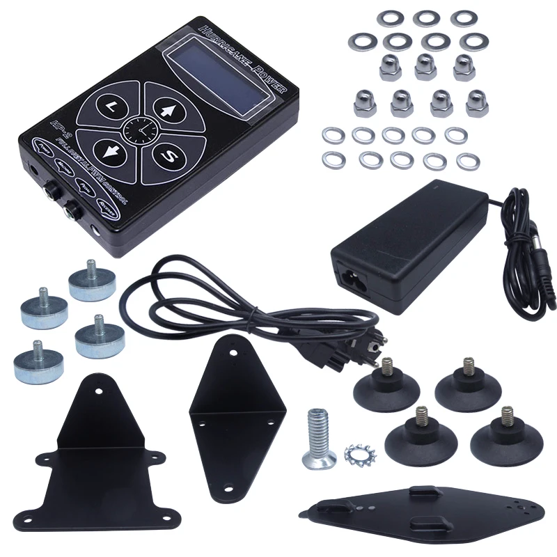 Black Tattoo Power Supply Digital Dual Lcd Display Tattoo Voeding Machines Gratis Verzending