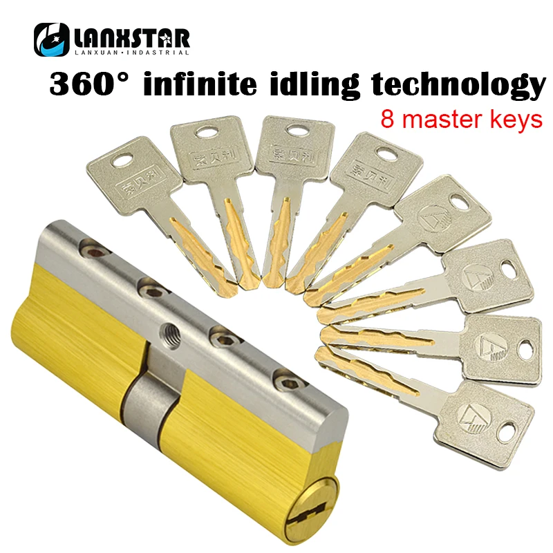 Super C-class Idling 48 Blade All Copper Security Door Household Lock Core Old-fashioned Doors B-class D-class Universal Locks