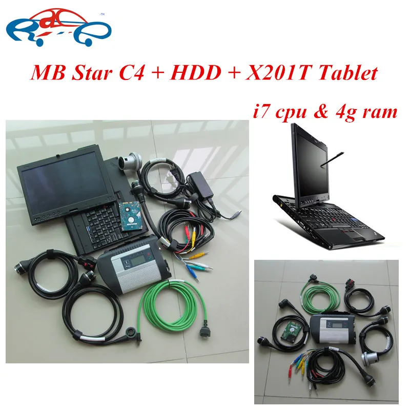 MB star c4 sd connect with tablet X220T Laptop (i5 cpu 8g ram) + mb sd connect compact 4 software 2024.12v hdd for mb diagnostic