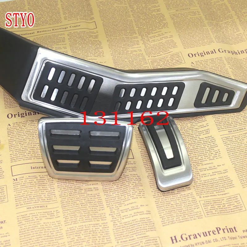 STYO Car Stainless Steel  ATpedal/ MT Pedal (gas +Brake + Clutch Pedal) for RHD VW GOLF 7 MK7 SEAT MK3