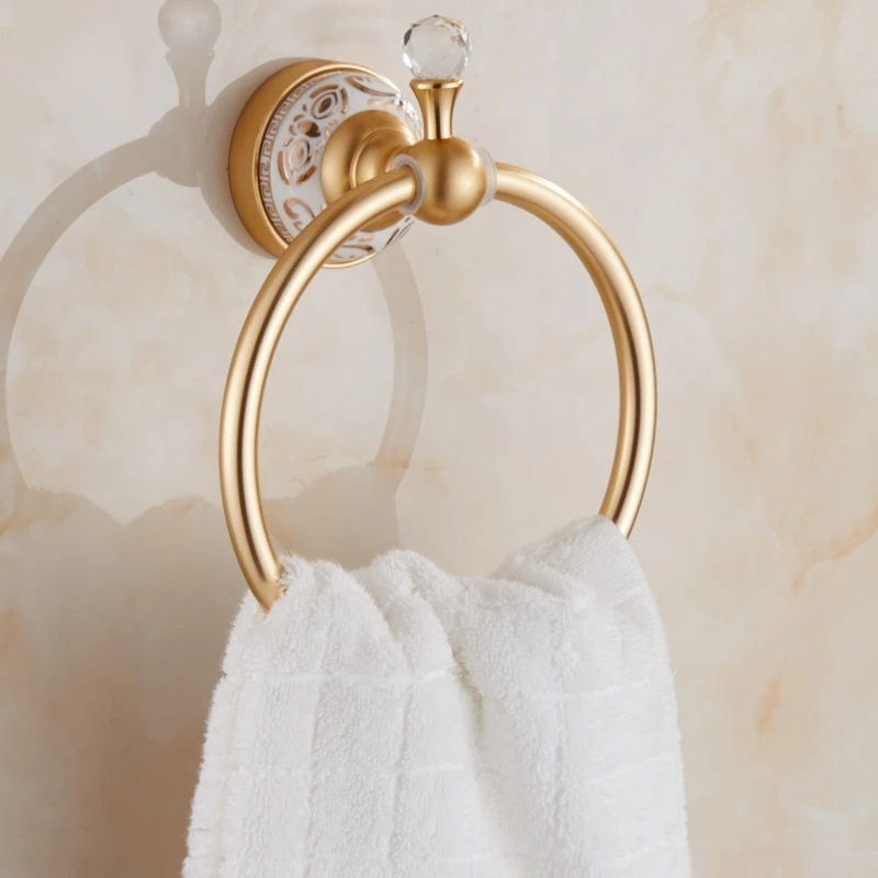 Antique Space Aluminum towel ring gold, Vintage towel rings bathroom, Kitchen towel ring holder wall mounted, Free Shipping