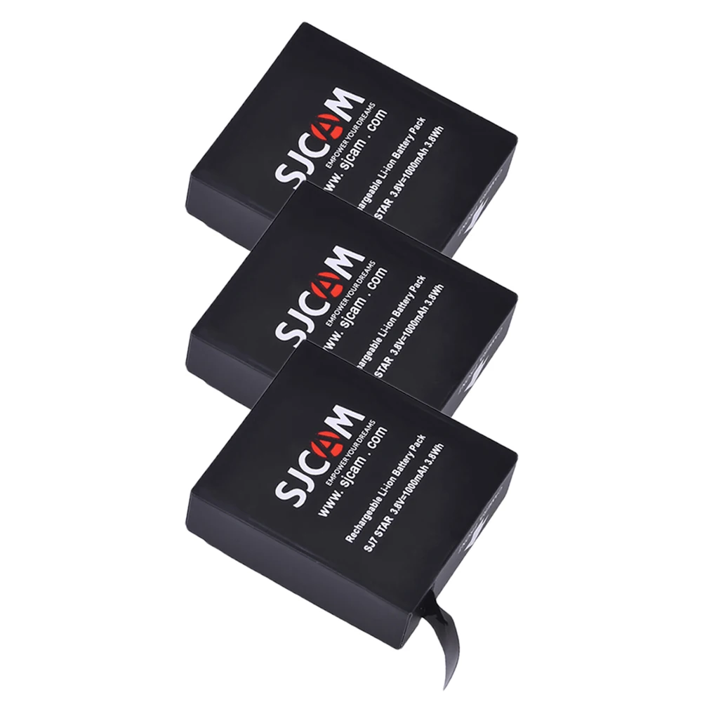 3pcs 1000mAh Original SJCAM SJ7 Star Battery for SJCAM SJ7 Star Sports Action Camera Accessories