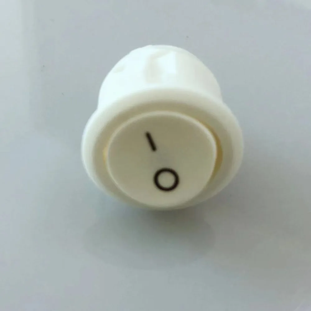 3PCS G157 red black white KCD1 2PIN 20mm On/Off SPST Round Rocker Switch DC AC 6A/250V Car Dash Dashboard Track Dropship