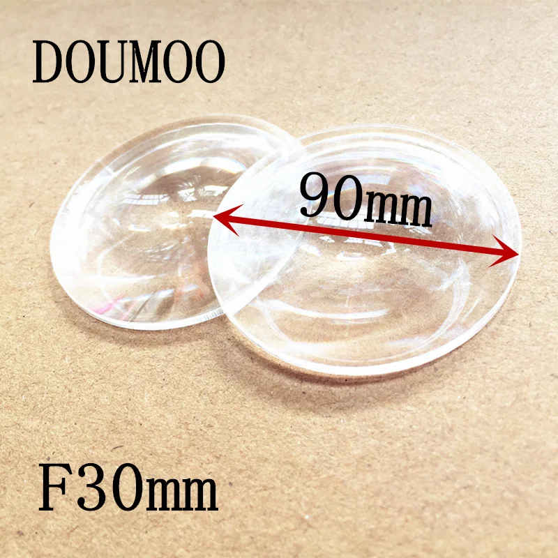 2 pcs / lot DIY Projection for Diameter 90 mm plastic Fresnel Lens Focal length 30 mm led condenser lens support dropshipping