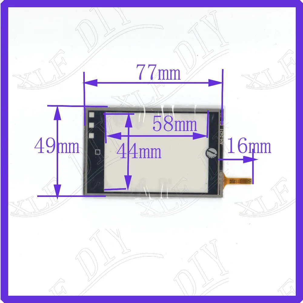 

ZhiYuSun AH2421 3.5inch 4 lines Resistance screen 77*49mm touch screen panel this is compatible 77mm*49mm