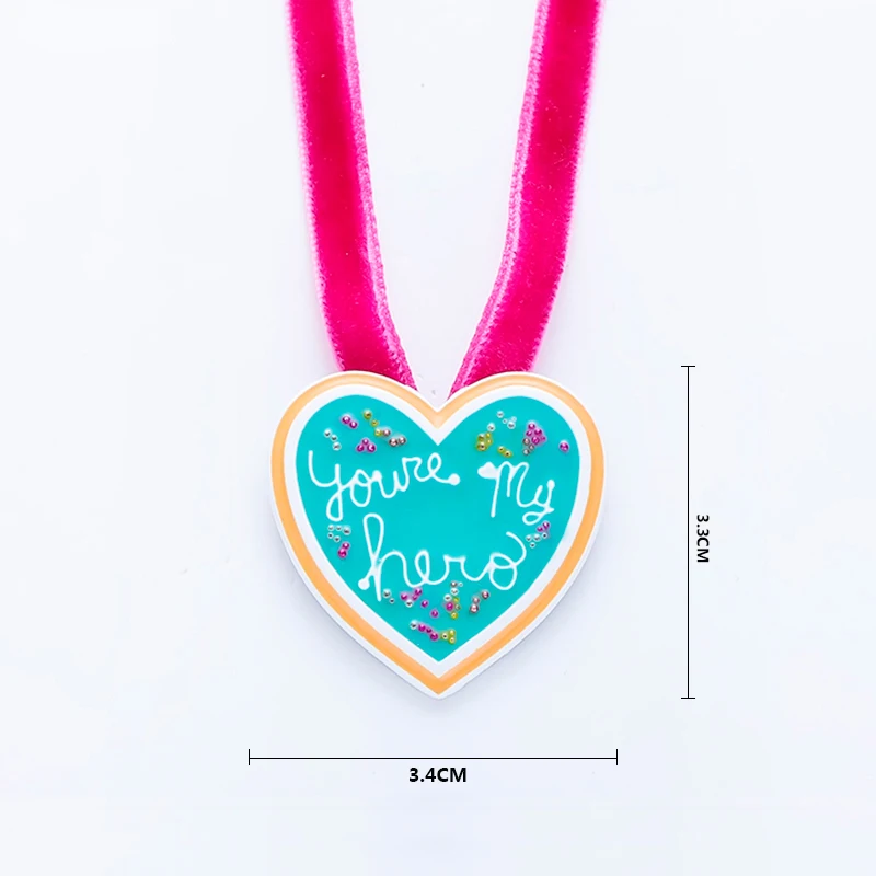 Hanreshe You Are My Hero Necklace Pendant Punk Jewelry Party Women Long Red Rope Chain Charm Choker Necklaces Name Girl Gift