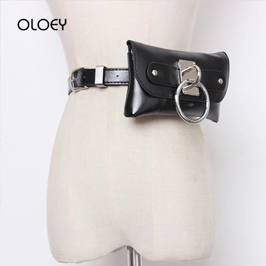 Waist Bag Women Shoulder Bags 2019 New Summer Ring Chain Dual-use Belt With Detachable Mini Bag Tide All-match Cloth Accessories