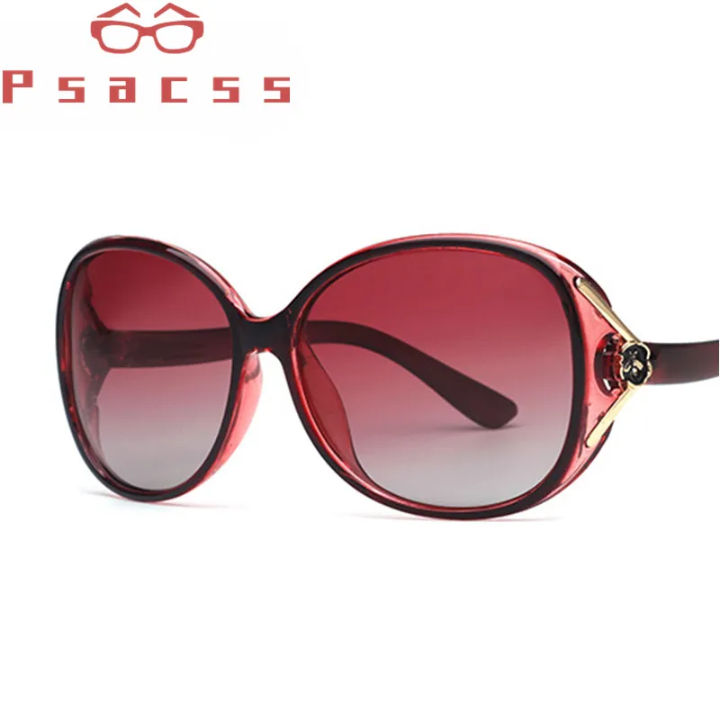 Psacss Polaroid Oversized Sunglasses Women Brand Designer Female Fashion Vintage Driving Sun Glasses gafas de sol mujer UV400