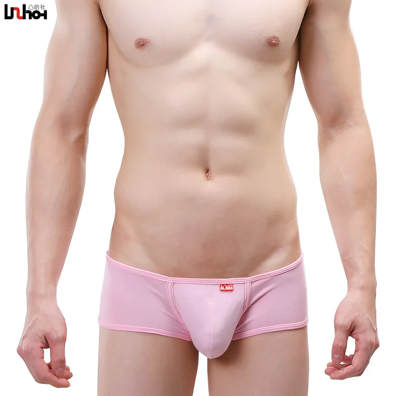 Sexy Men Underwear Lycra Cotton Boxers Shorts Hombre Solid Breathable Low Rise U Convex Pouch Underpants Cueca Calzoncillo M-XL