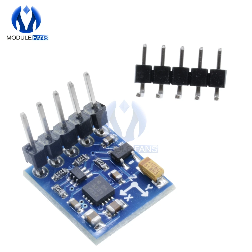 GY-271 HMC5883L Módulo de sensor magnetómetro de brújula de campo magnético de tres ejes y 3 triples para placa Arduino IIC 3V-5V
