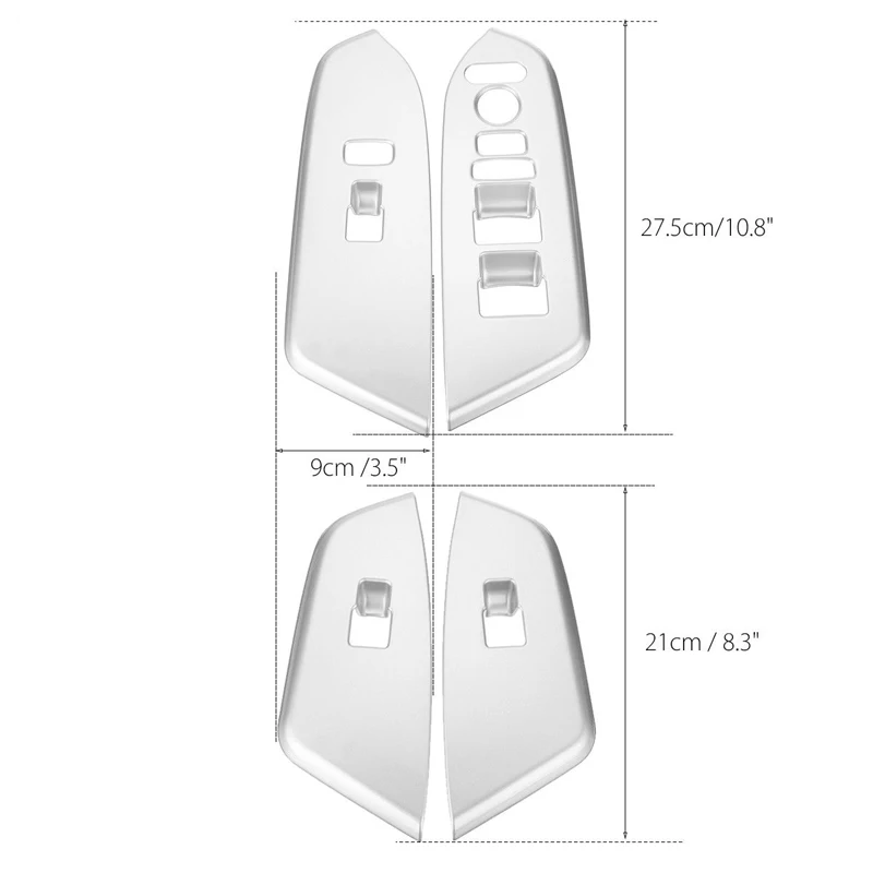 JX-LCLYL 4pcs ABS Interior Window Switch Trim Molding Cover For 2017-2018 Honda CRV