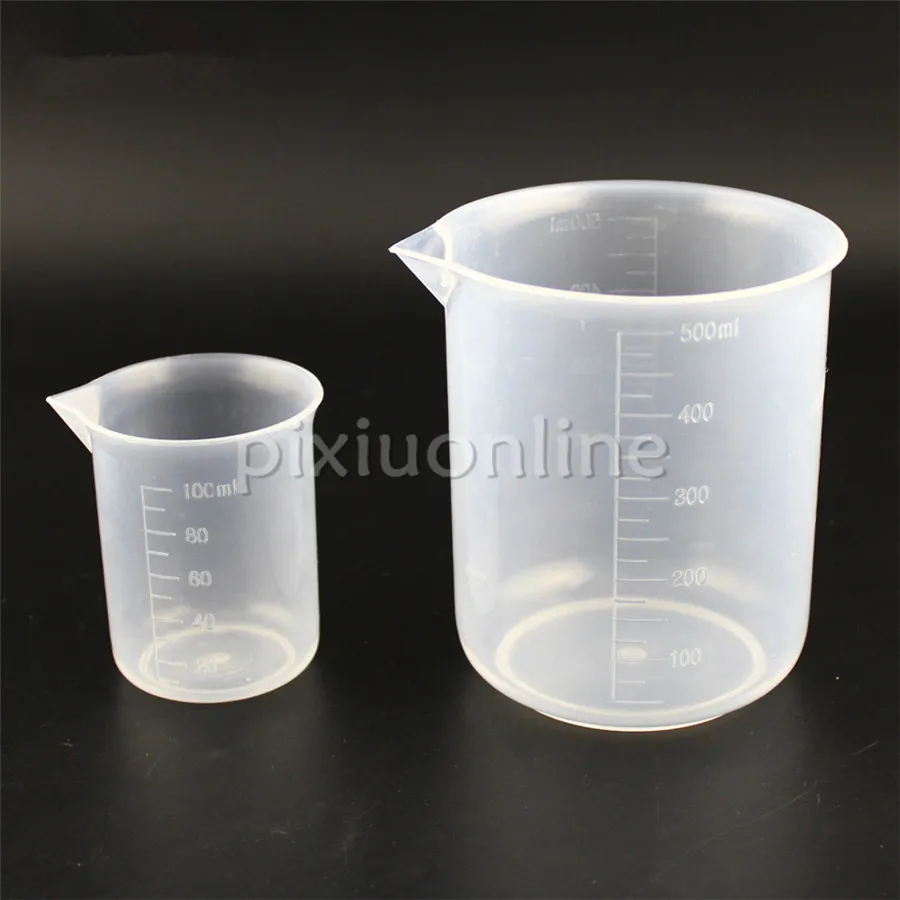 

1pc J605b 100/500ml PP Matrial Measuring Glass Students Use Free Shipping Russia