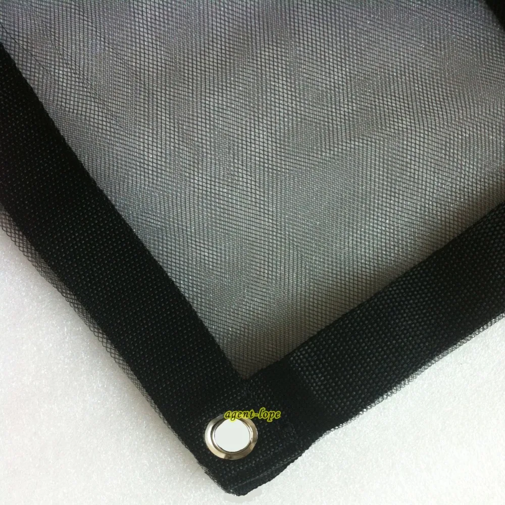 

2.4x2.4m 8ftx8ft Double-layer Black Gauze Net Black Double Scrim Butterfly Fabrics for Light Weakening for photographic backdrop