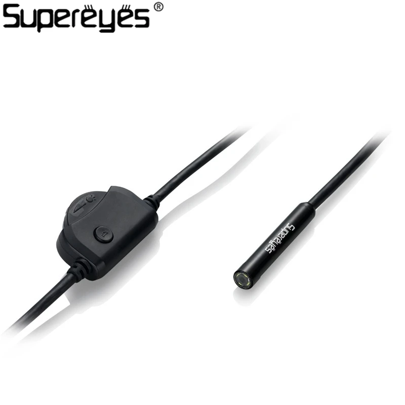 Supereyes N015 Mini USB Digital Microscope 3 Million Pixels CMOS Endoscope Waterproof 7MM Diameter with 2M Tube LED Camera