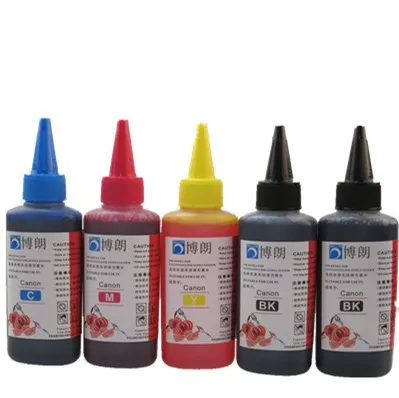 For CANON MG5470 MG6470 MX727 MX927 Ip7270 IX6770 MG5570 IX6870 printer PGI-750 refillable ink cartridges+ 5 Color Dye Ink 100ml