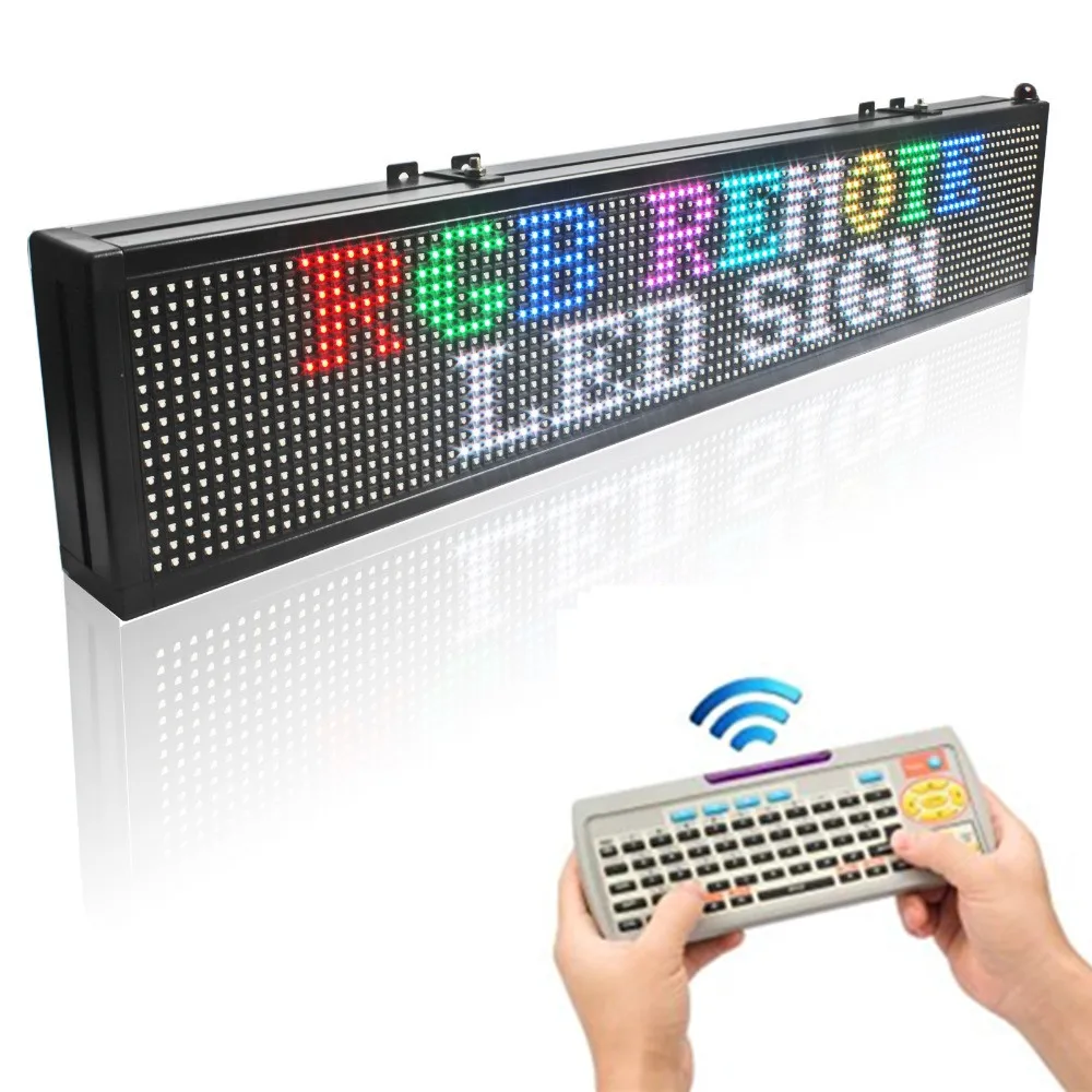 Panneau d'affichage LED télécommandé, panneau de message multi-documents, lumineux, P7.62 RVB, publicité, voiture, bureau, 40"