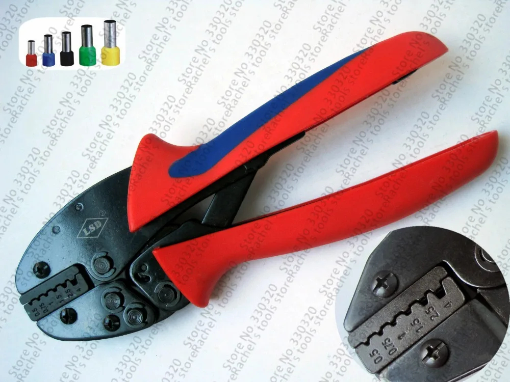 0.5-4mm2 เทอร์มินัล Crimping Tool Bootlace Ferrule Crimper สำหรับสายไฟ end lug S-04WFL