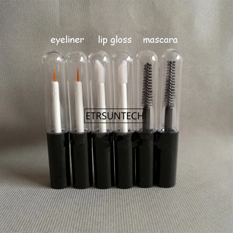 100pcs 4ml Portable Empty Tubes Eyeliner Lip Gloss Mascara Tubes Rubber Inserts Funnels For Refillable Bottles F2973