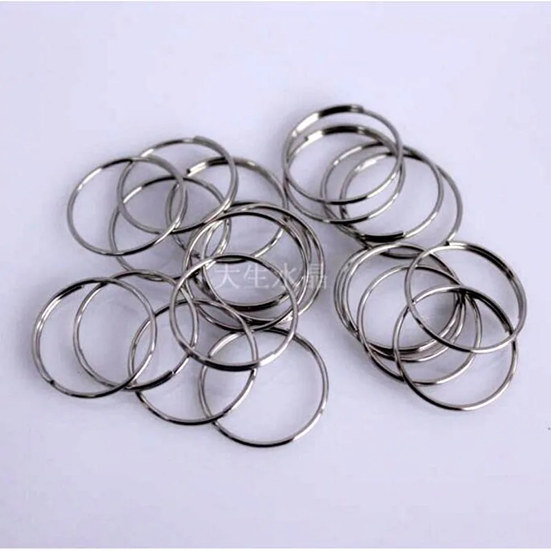 100pcs/lot 12mm chrome Stainless Steel Rings Crystal Chandelier Ball Parts Beads Curtain Accessories Connecting Octagon Beads