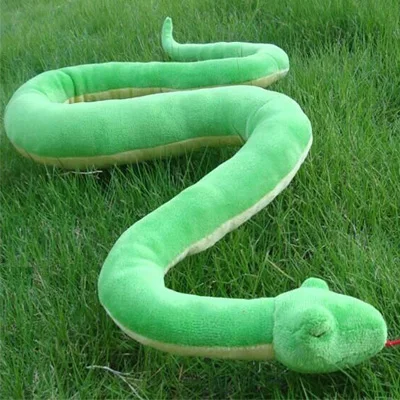 

simulation animal large 120cm green cartoon snake soft plush toy throw pillow birthday gift b0003