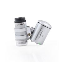 60X Mini Pocket Carry Microscope UV Light Jewellery Magnifying Magnifier 100% Latest 60x HD Handheld Glass Loupe with LED