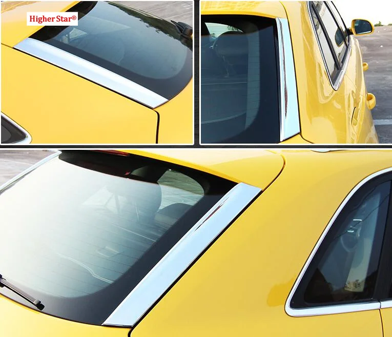 

High star ABS chrome Car tailgate rear window side wing decoration cover,decoration sticker for Audi Q3 2013-2016