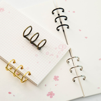 Metal Plated Loose Leaf Book Binder Hinged Ring Binding Rings Nickel Desk Calendar Circle 3 rings For Card Key Album