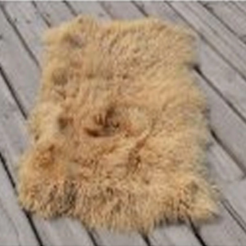 

Luxury Mongolian Fur Rug Pelts Tibetan Lamb Fur Plate Sheepskin Carpet Accessory Doll Wigs Christmas