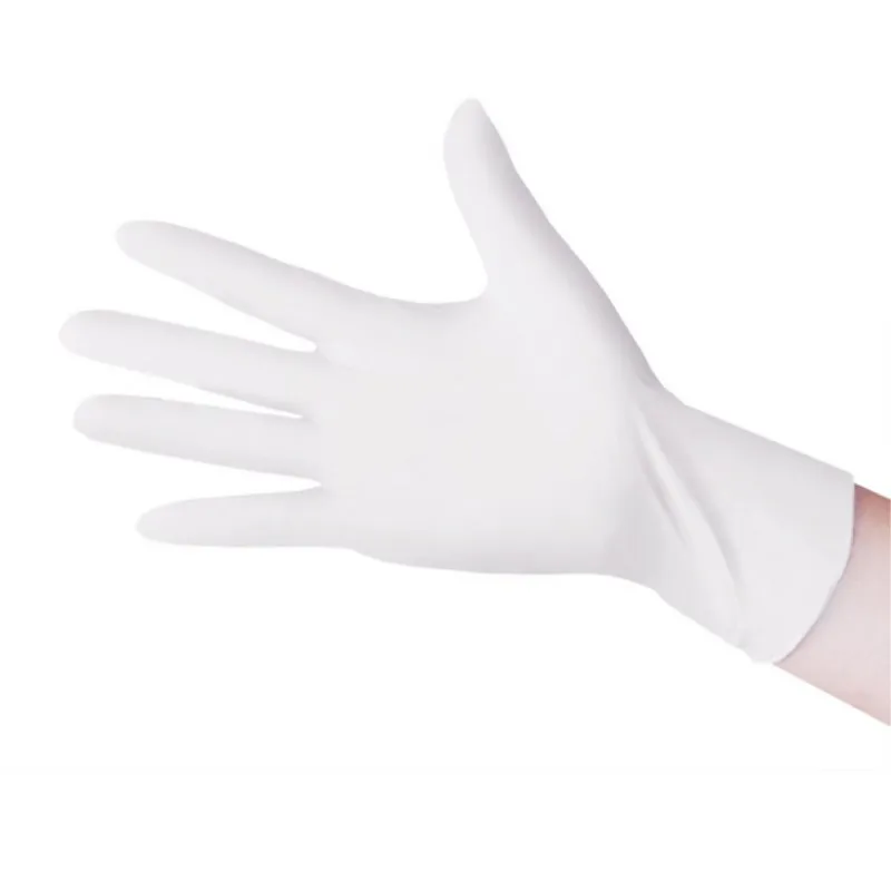 10Pcs Powdered Rubber Gloves Anti-skid Acid-base Disposable Laboratory Latex Gloves Household Cleaning Glove Supplies