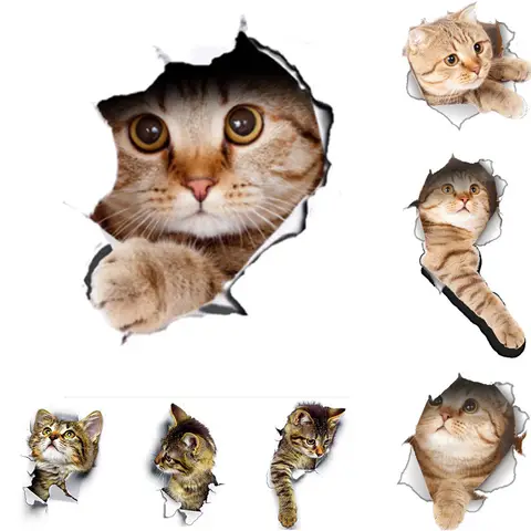 3D Cat and Dog Wall Stickers for Home HonC