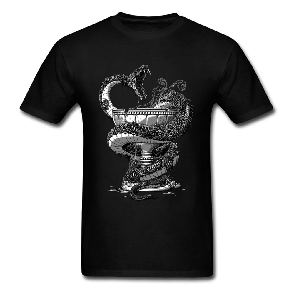 Undead Pharmacy T-shirt Horror Snake Clothing Men Black Tshirt Zombie Magic T Shirts Vintage Tops Cotton Tees Crazy Guys