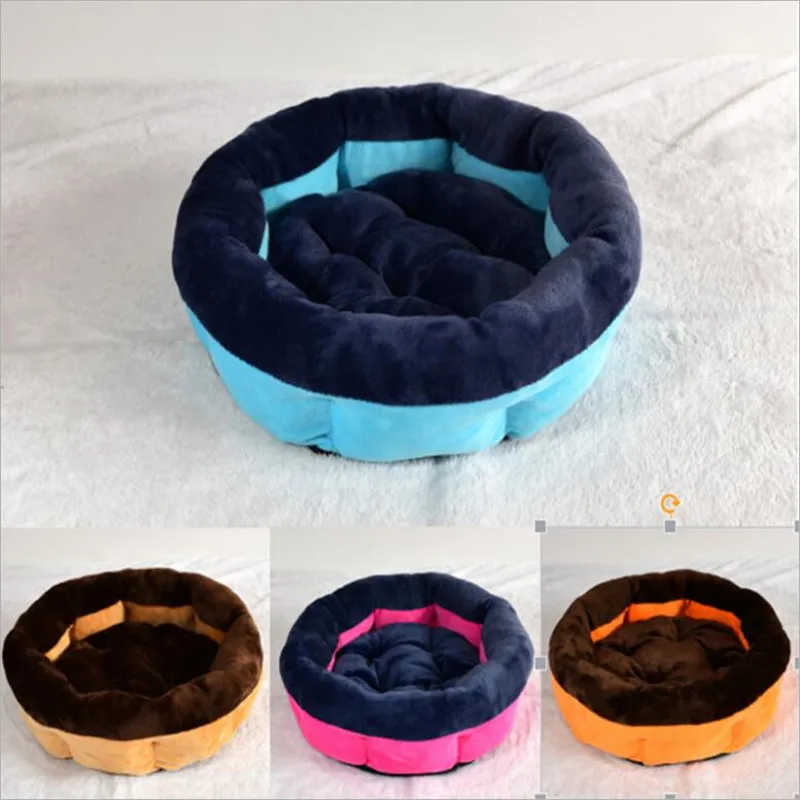 Octagonal shape breathable flannel Kennel Super Soft short plush Winter Warm Cat nest with removable cushion Pet Dog mattress