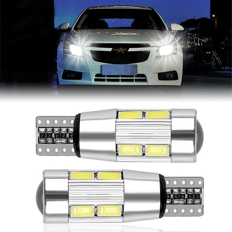 2pcs/set T10 W5W 5630 10LED Canbus No Error Car Side Wedge Width Light Bulb