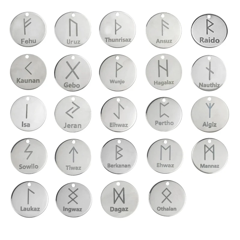 dropshipping stainless steel viking norse Rune charms as diy Men gift