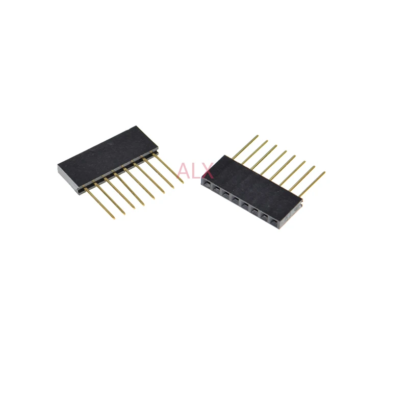 20PCS 8 PIN Single Row Straight FEMALE PIN HEADER 2.54MM PITCH pin long 11MM Strip Connector Socket 1X8 8PIN FOR arduino PCB