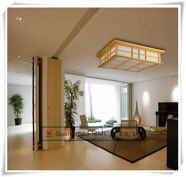 

Japanese-style wood LED ceiling lamp Sheepskin cover Tatami bedroom living room study lamps White 45cm 20W AC200-240V