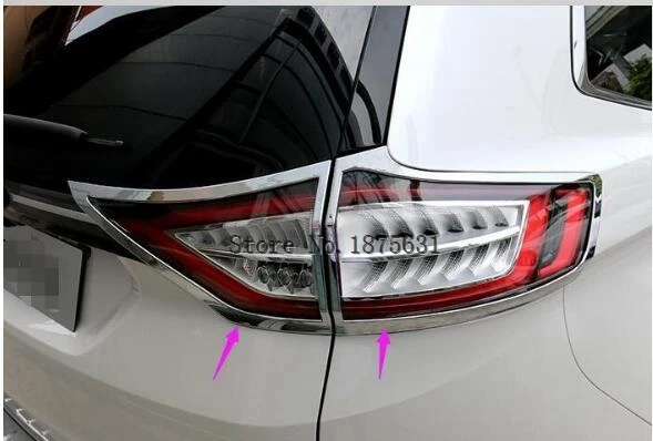 4PCS ABS Chrome Rear Tail light taillight lamp frame cover trim for ford Edge 2015 2016 2017