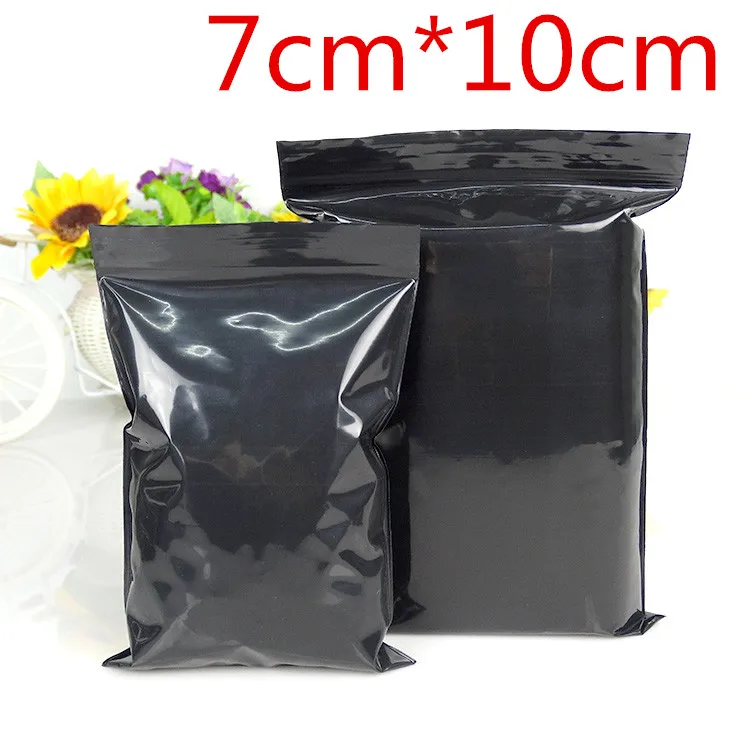 

1500Pcs/Lot 7*10cm Self Sealable Ziplock Poly Packaging Pack Black Pouches Zip Lock Plastic Party Package Packing Bags DHL