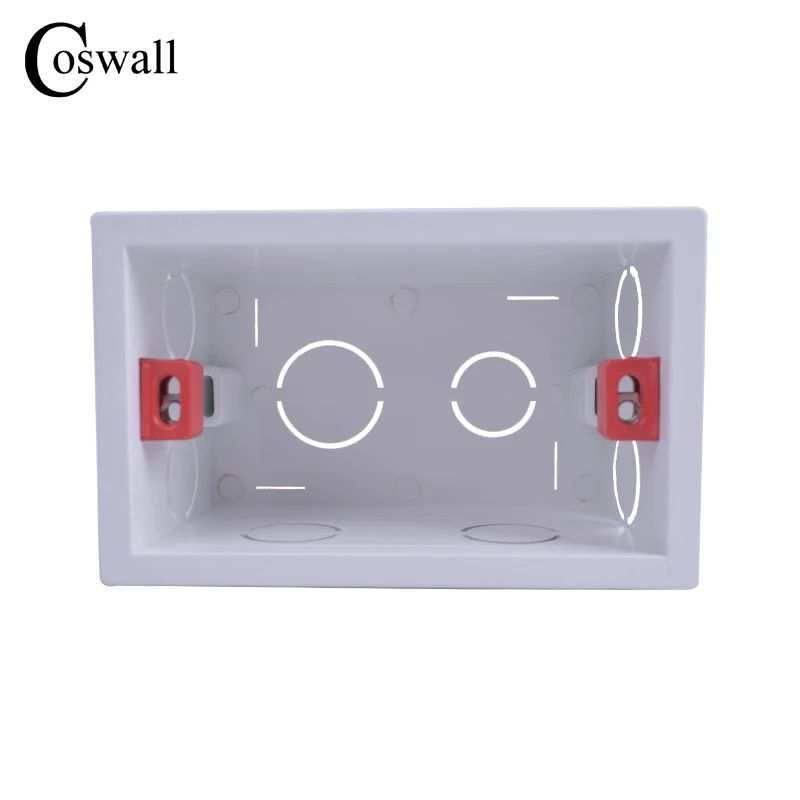 Coswall Super Quality 101mm*67mm US Standard Internal Mounting Box Back Cassette for 118mm*72mm Standard Wall Switch and Socket