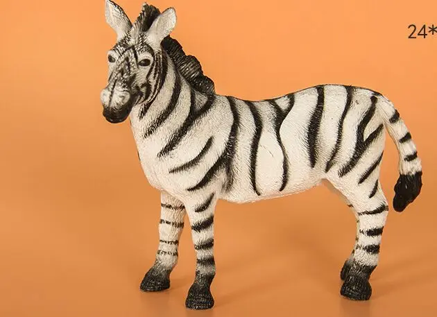 simulation zebra Static Plastic toy about 24x7x18cm model Environmental material Cognition model baby toy gift w0988