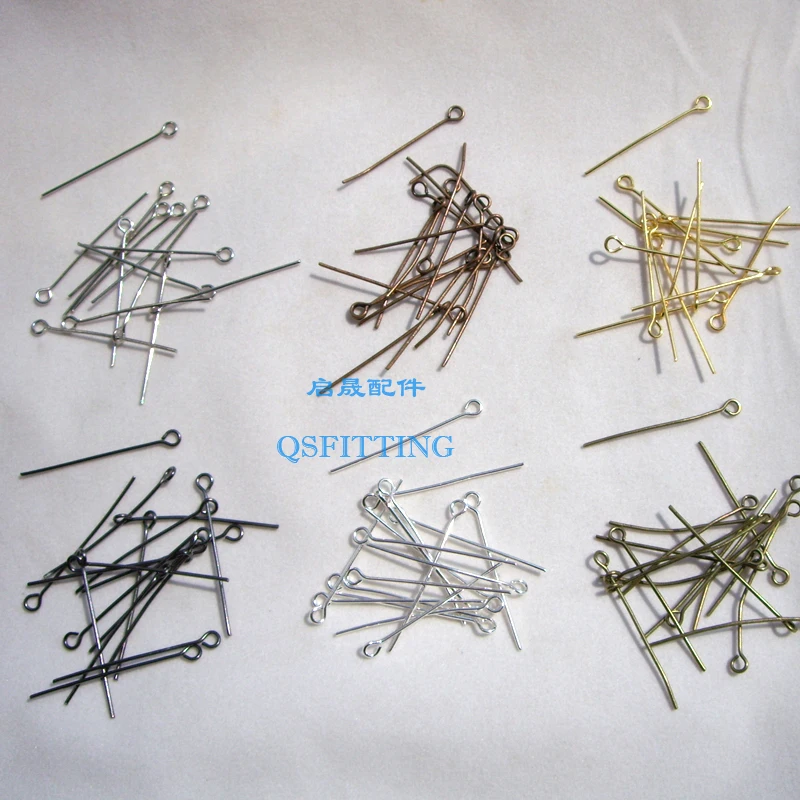 100pcs/lot jewelry findings and components 30MM round head needles Plated connecting Pins for Jewelry Making