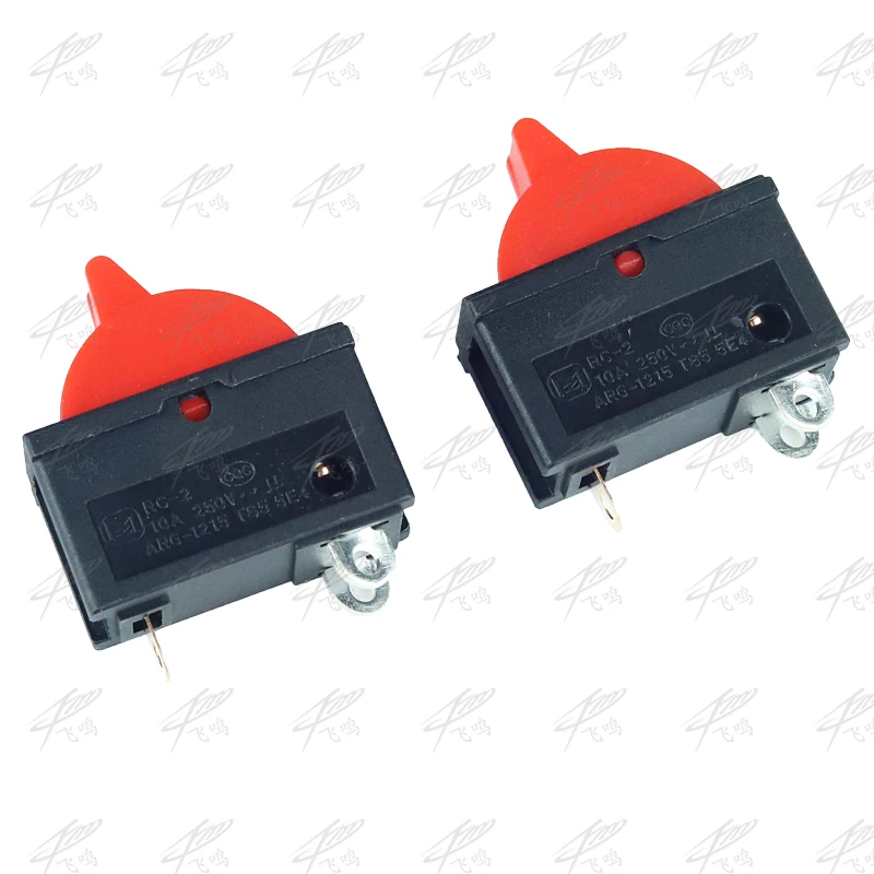 3ポジションコントロールスイッチ,2個,10a,250v,黒と赤,コントロールボタン,ヘアドライヤー用3ピン,KCD16-103