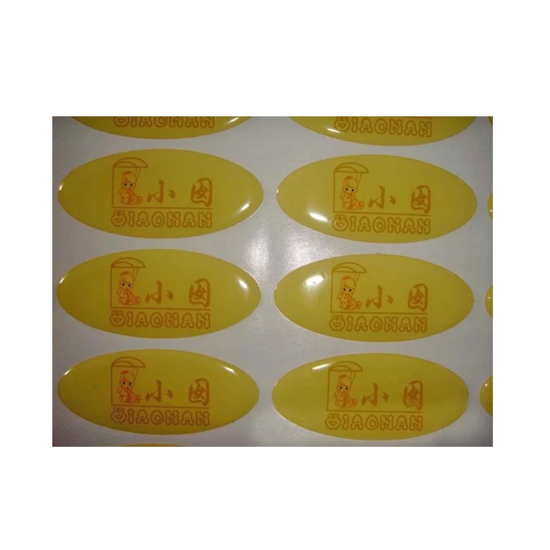 Goog quality eco-friendly reflective custom epoxy stickers printing 3d adhesive epoxy sticker