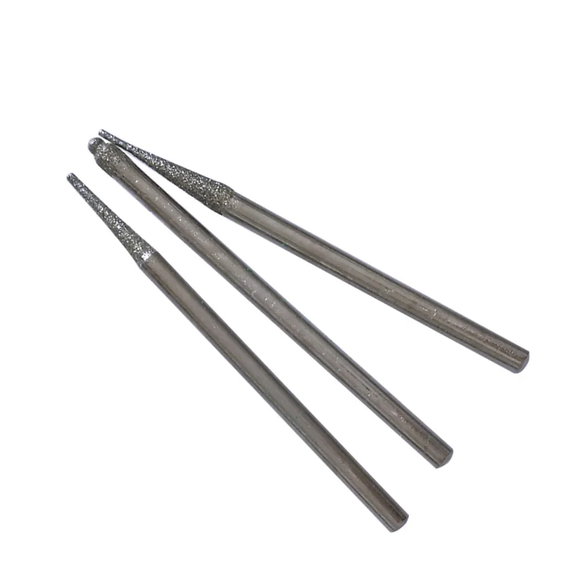 Mini fraises diamantées 2.35mm, 30 pièces, mèches pour gravure meule, tige convertible bois pierre gravure Dremel outils éloignés