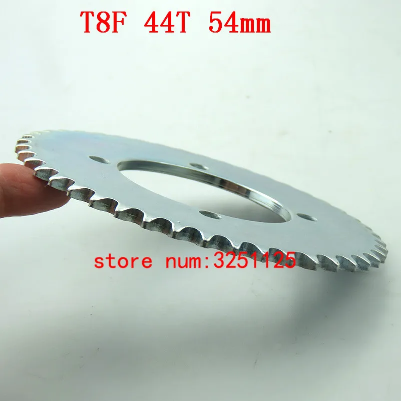 T8F Rear Chain Sprocket T8F 44T Tooth 54mm Silver Drive gear For Mini Moto ATV Quad Dirt Pit Pocket Bike Parts Moped Scooter