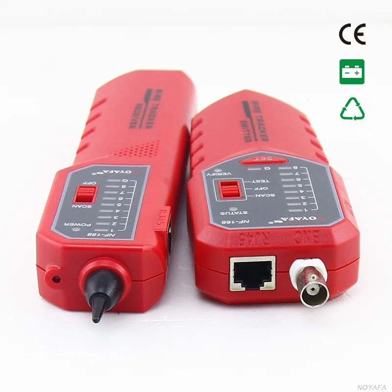 NF-168 Cable tester tracer fault locator 8P4C 8P8C UTP/STP RJ45 RJ11 BNC with anti-interference ability