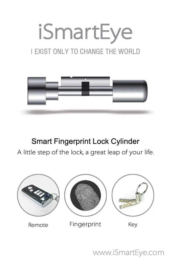 

Intelligent Design Remote APP Control Digital Fingerprint Door Lock Cylinder Door Open L3 Fingerprint 70MM 90MM Free Shipping