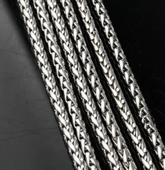 With DHL Lot  20meter bag Stainless Steel huge heavy 8mm wide wheat braid Chain  jewelry finding / Marking Chain DIY