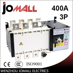 PC grade 400amp 220V/ 230V/380V/440V 3 pole 3 phase automatic transfer switch ats