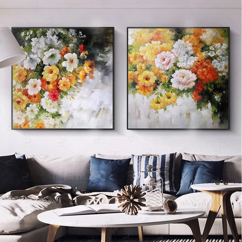 EECAMAIL Modern Living Room Dining Room Bedroom Flower 5D Full Diamond Embroidery Hanging Pictures Cross Stitch Diamond Paintin